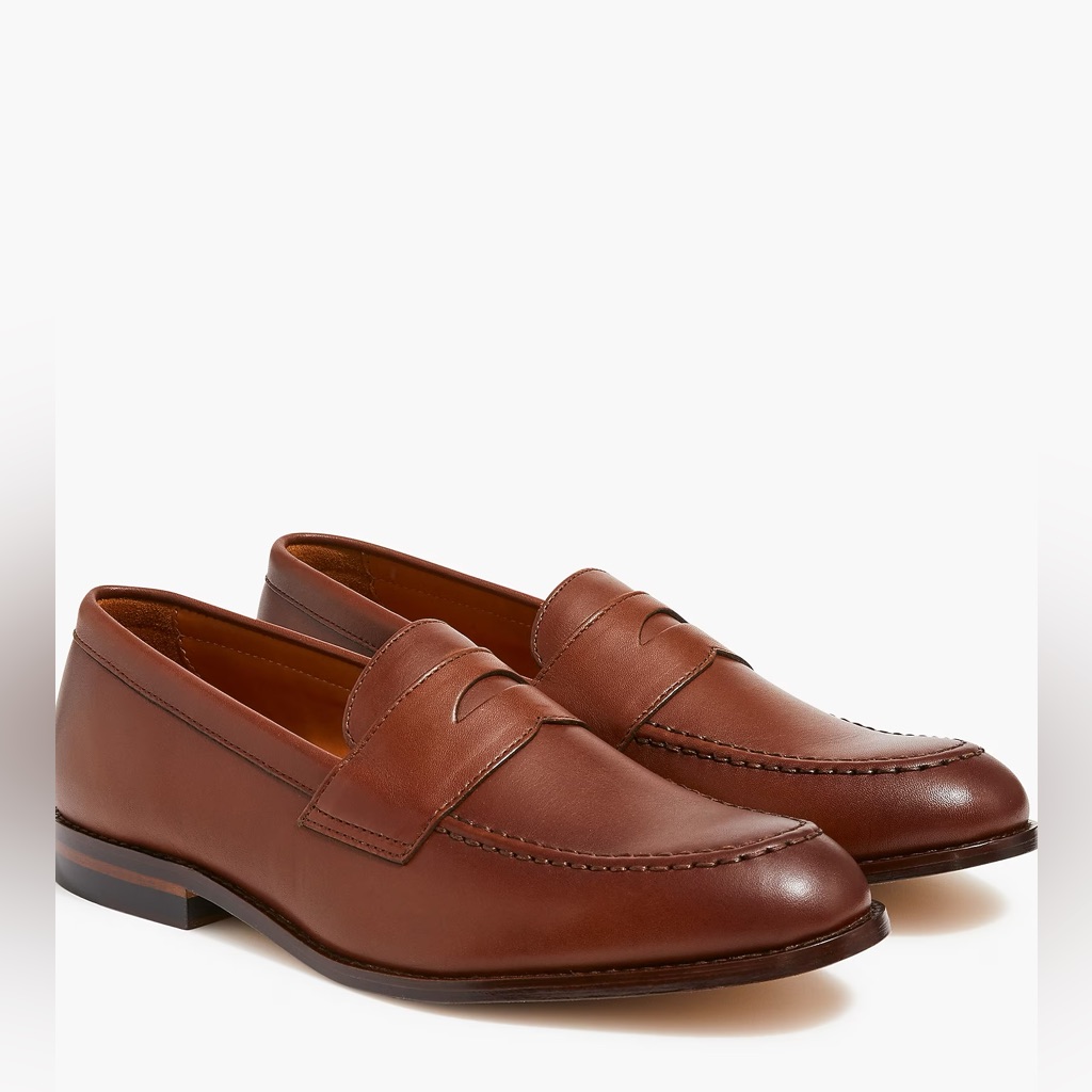 J. Crew Classic Penny Loafers In Burnished Brown Size 11 M $198 Nwob Bw677